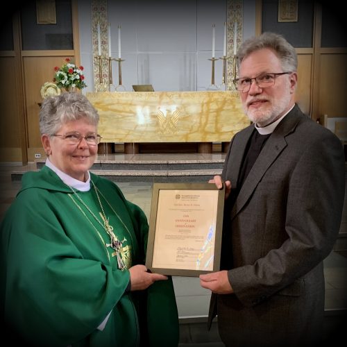 Pastor Brian D. Vasey, of St. Mark's Lutheran Church, celebrates 35 years of ordination